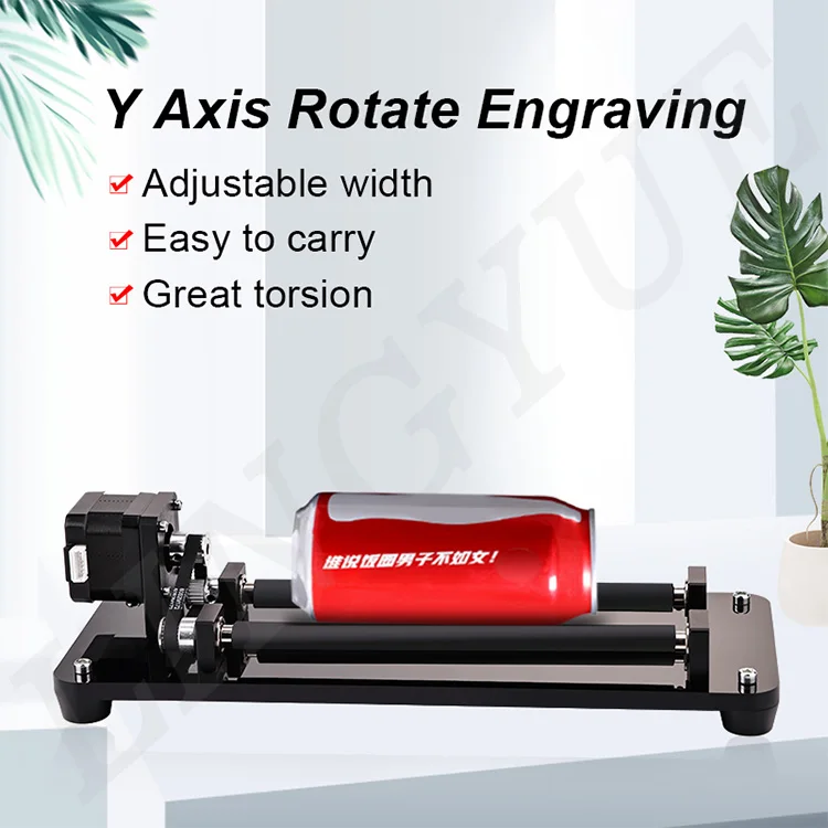 Laser engraving Machine Y-axis Rotary Roller Engraving Module for Engraving Cutting Cylindrical Objects