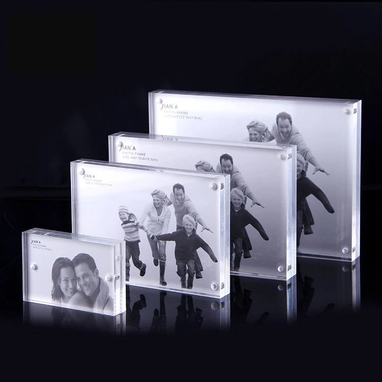 Custom Photo Gift | Acrylic Picture Frame Double Sided Clear Frameless Photo Frame