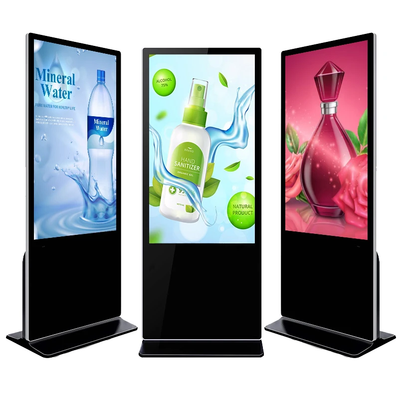 55 Inch Touch Screen Display Kiosk  Floor Standing Interactive Kiosk Screen Digital  Advertising Totem Screen for Advertising