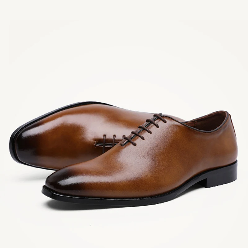 Лидер продаж, Модные Дизайнерские мужские классические туфли на шнуровке, броги, деловая обувь