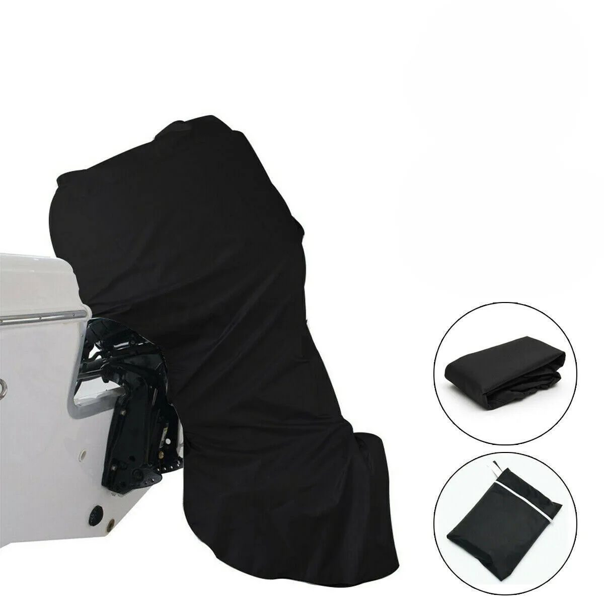 30-60HP 180*144CM Black 600D Motor Covers Full Outboard Engine Cover Boat Motor Waterproof Covers