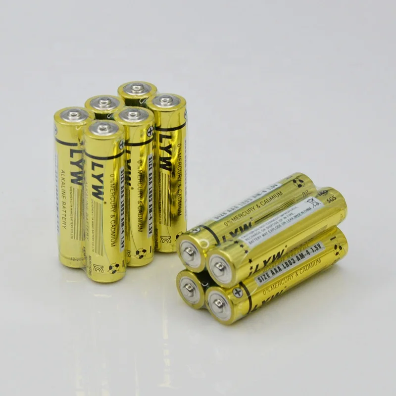 High Capacity Non Rechargeable 1.5V LR 03 AAA LR6 AA Alkaline Battery