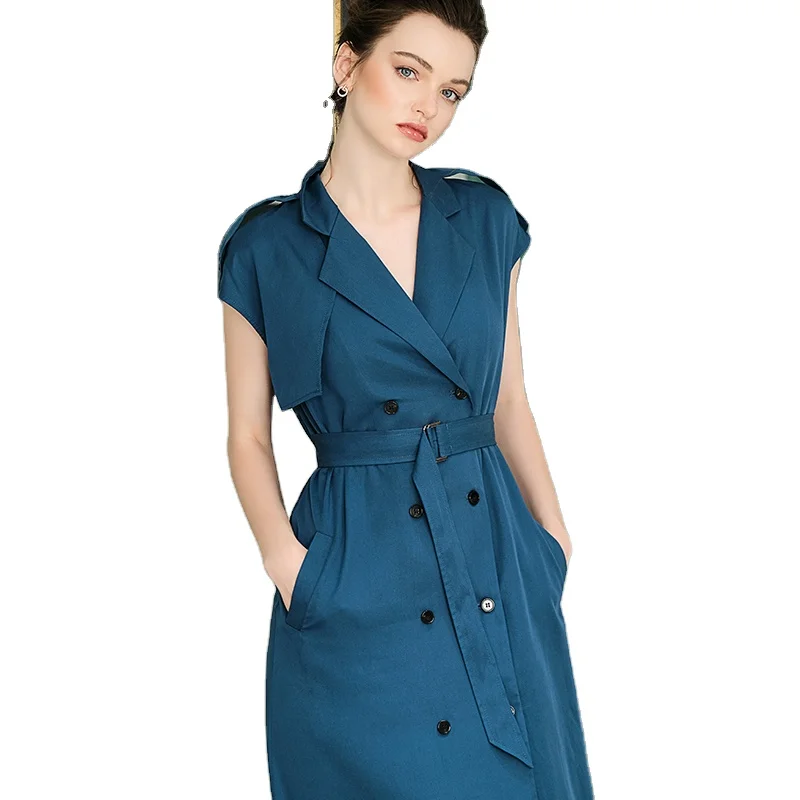 
Long Double Breasted Suit Dress for ladies office wear 2020 new arrivals summer L067/104 