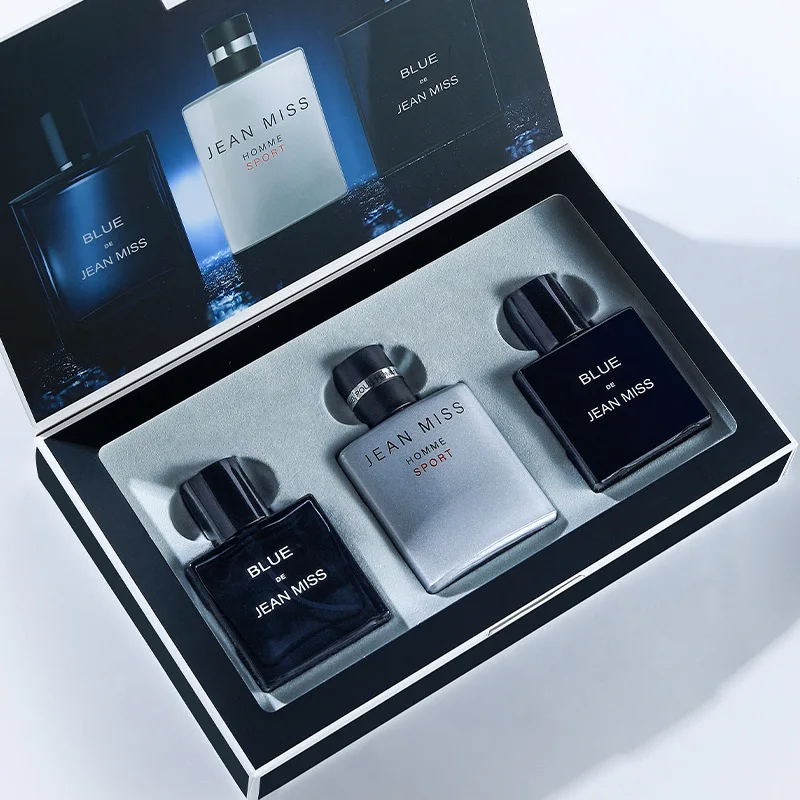 Luxury Mini EDT for Men Long-Lasting Woody Cologne in Ocean Blue Bleu Scent with Wilderness Pheromone Body Perfume in Gift Box