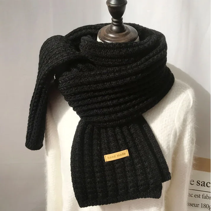 2023 пользовательские зимние теплые простые вязаные шарфы