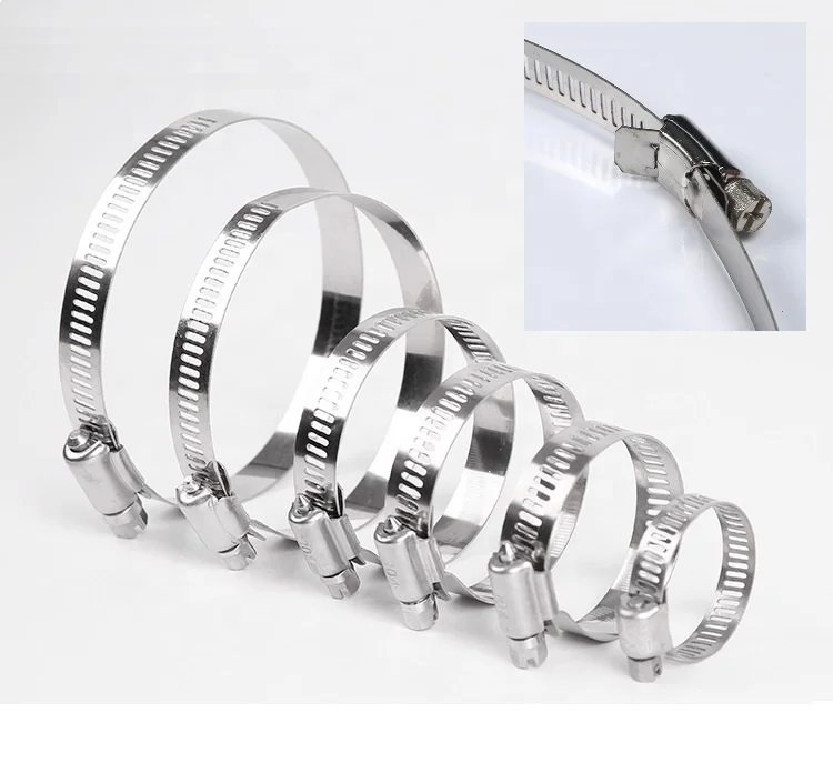 Heat resistance stainless steel Flexible Air Duct Hose Clamps Throat Hoop