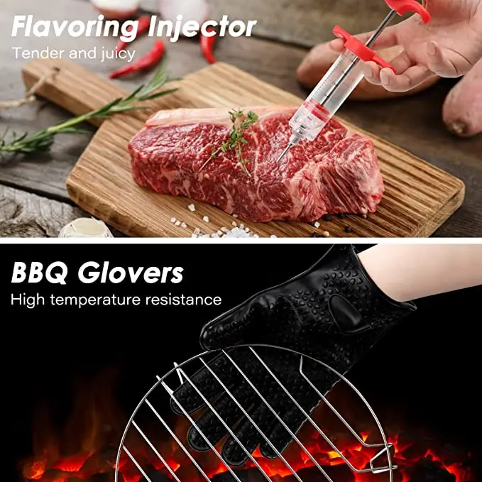 27 PCS BBQ Tool Set Stainless steel bbq tools Grill Spatula Barbecue Accessories Utensils Kit Tongs For Outdoor Camping Party