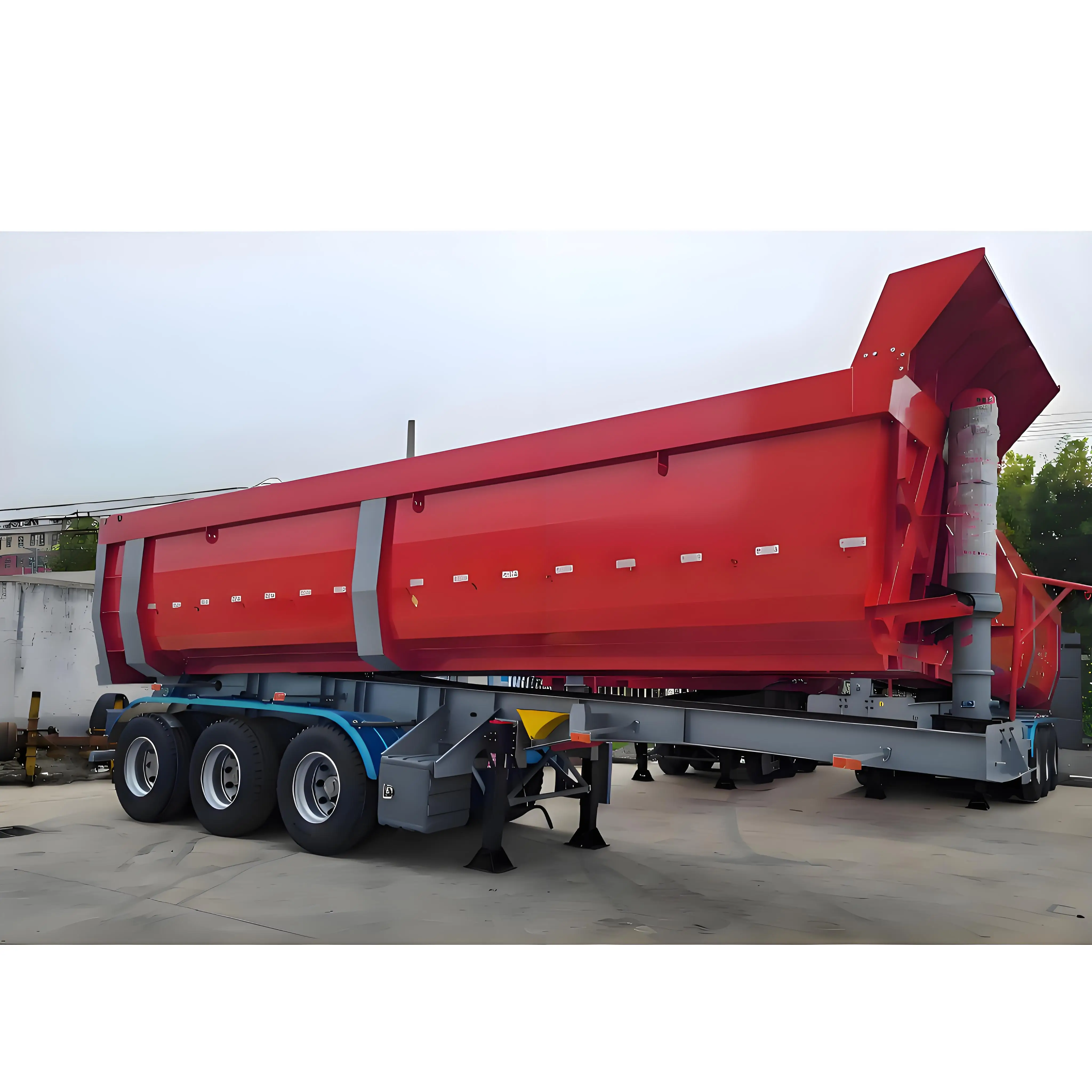 30 CBM 50T 3 fuwa bpw МОСТ передняя ось подъемная коробка из нержавеющей стали jost задний Опрокидываемый прицеп