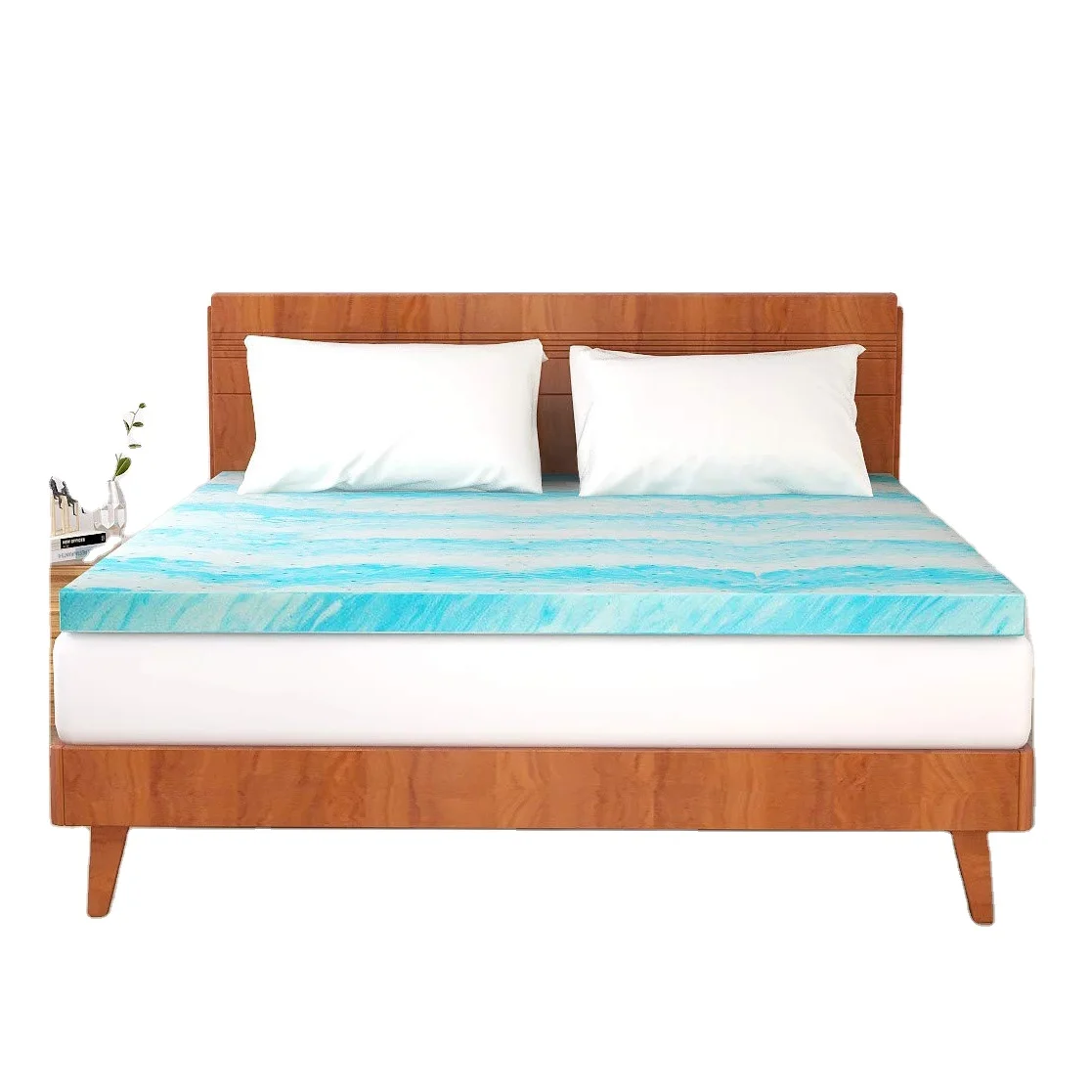 Фабрика изготовленный на заказ дизайн воздушного потока 1 5 дюймов вихревой наматрасник охлаждающий гель матрас с эффектом запоминания формы тела крышка фигурки жениха и