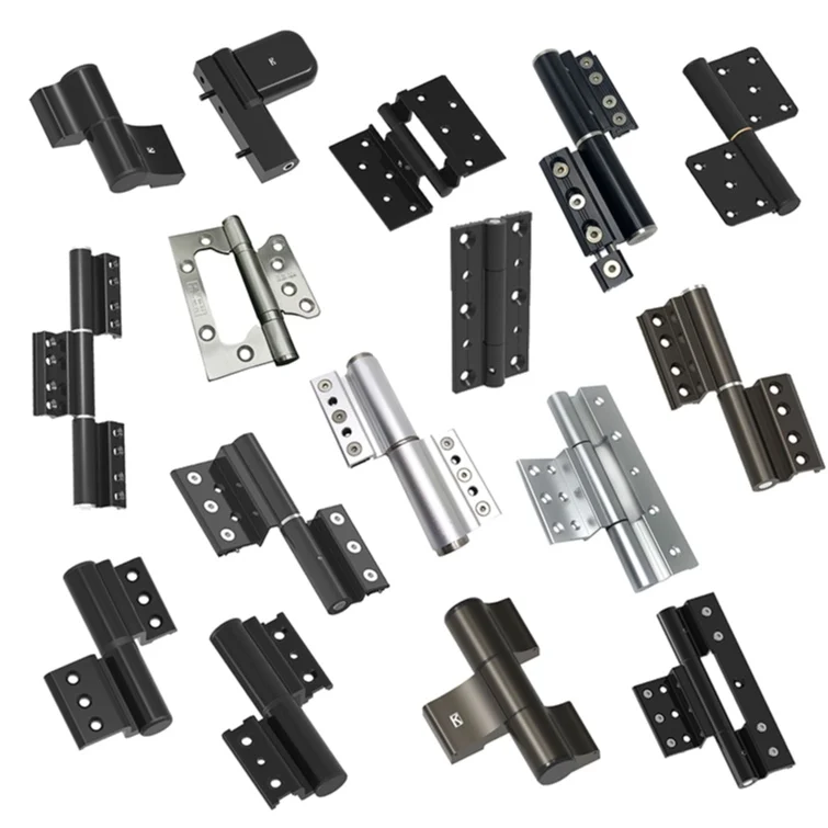 Butterfly Door Hinge Adjustable Pivot Small Detachable Accessories Hardware Flag Aluminum Auto Black Ball Bearing Automatic Gate