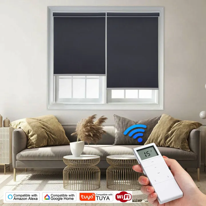 Автоматизированные офисные шторы на батарейках, затемняющие умные моторизованные роликовые жалюзи с цепочкой