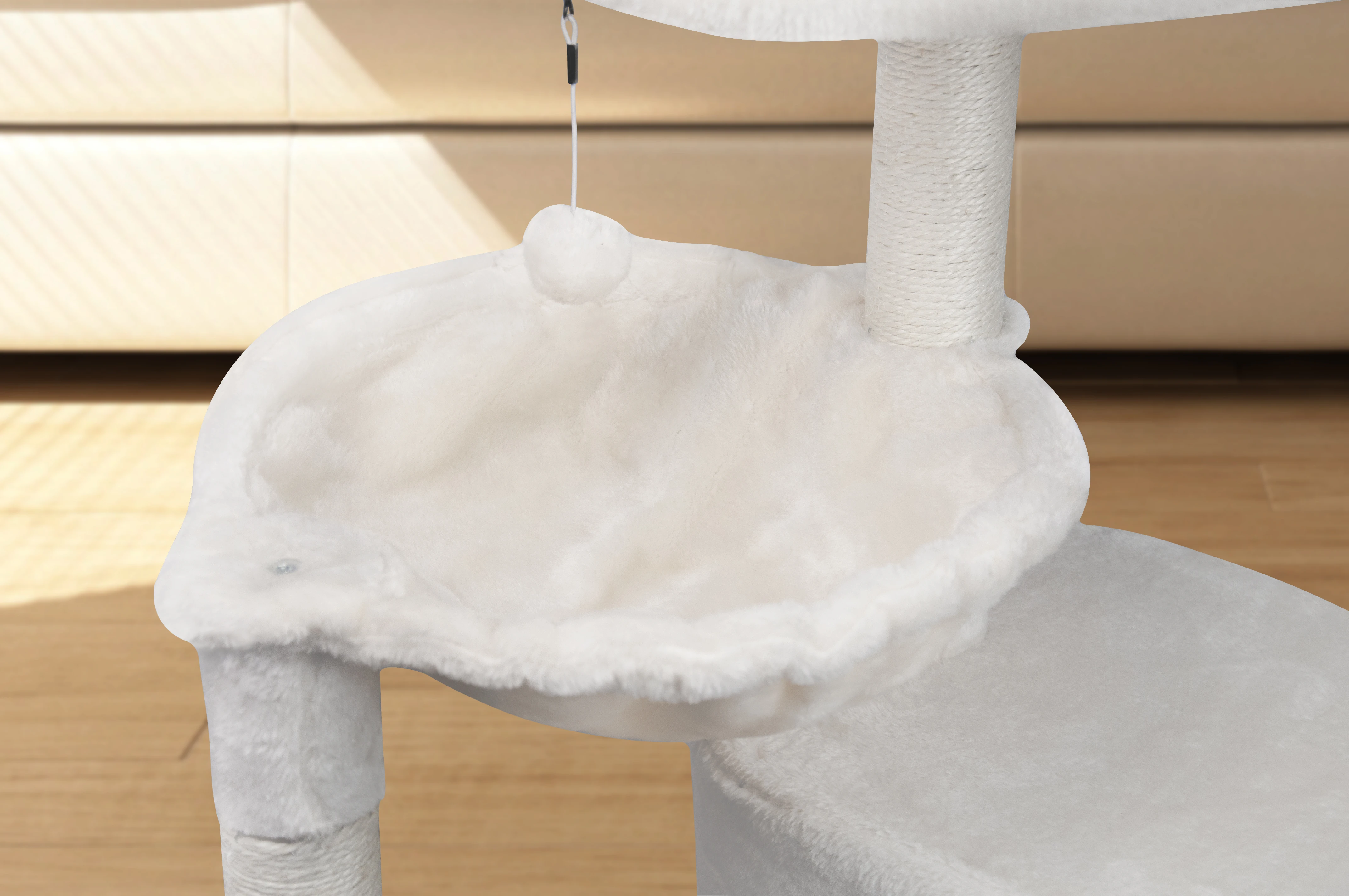 2024 New Logo Eco-Friendly Cat Climbing Tree 3-Layer Sisal Plush Paper Customizable Jumping Platform Sustainable Sustainable