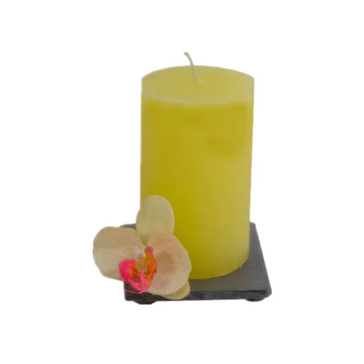 Cover of Slate Candle Square Terrazzo Candle Wholesale with Stone Candlestick Holder Christmas Print White Handmade