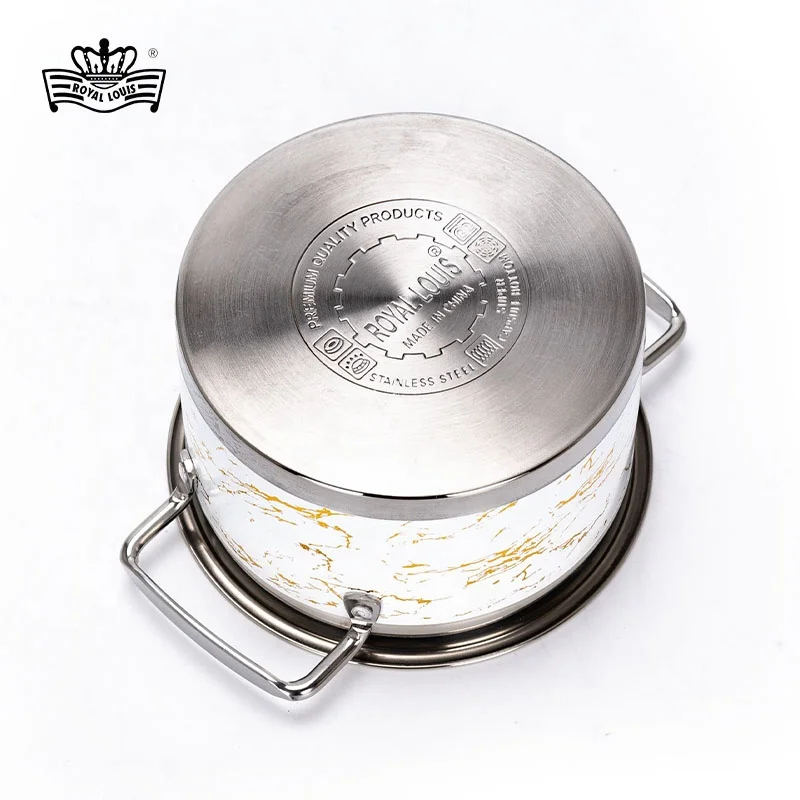 Royal Louis 18-20-22-26CM Stainless steel 4 pcs Kitchen Ware Sets Stainless Steel Cooking Pot Cookware Sets with Glass Lid