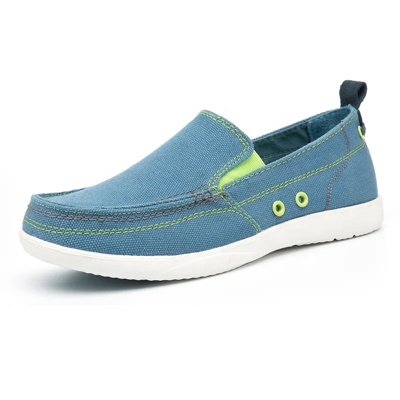 Fashion Stylish Anti Slip Breathable Soft Formal Man Lace-Up Cotton Fabric Jeans Shoe Casual Canvas Boat Shoes for Men