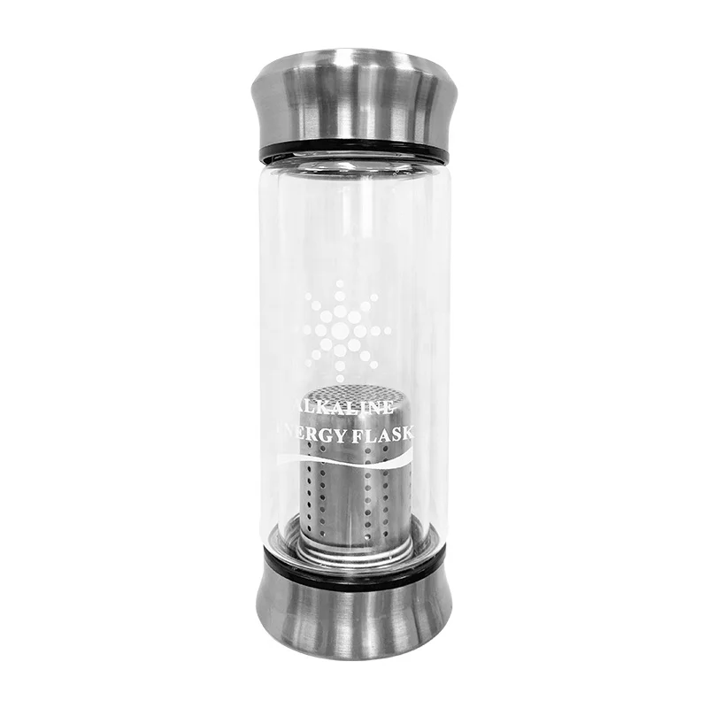 CHC 5023 Bio glass Energy Alkaline water flask with mineral stone for change normal water into Health care water