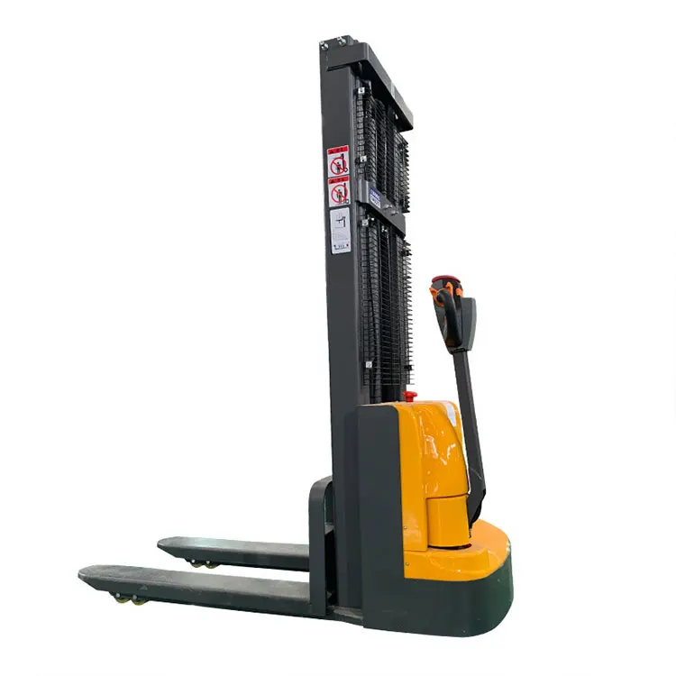 Gainjoys 3 4 meters lifting mini self loading stacker 1000kg electric 1300 3 way self-lifting electric stacker