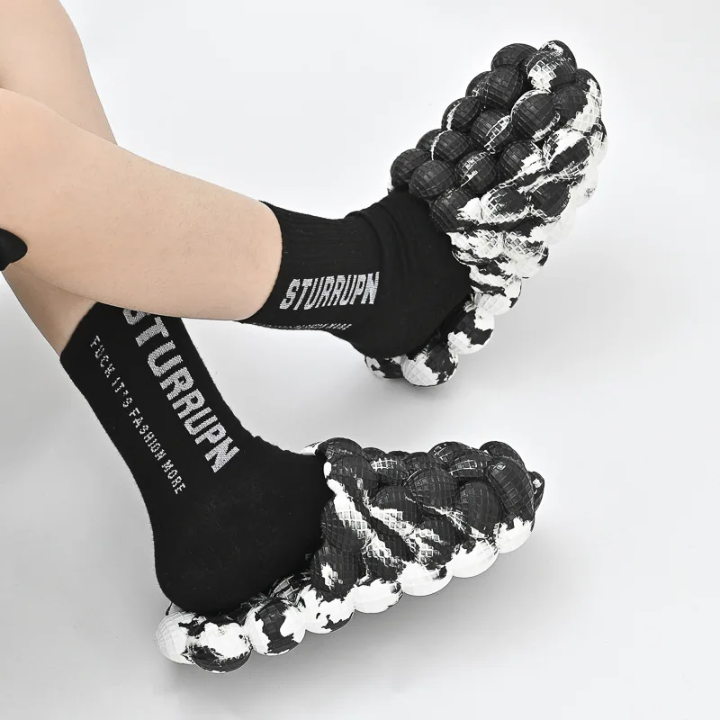 Wholesale Women Slippers Lychee Bubble Slides Unisex Soft Sandals Men Breathable Beach Household Massage Slippers