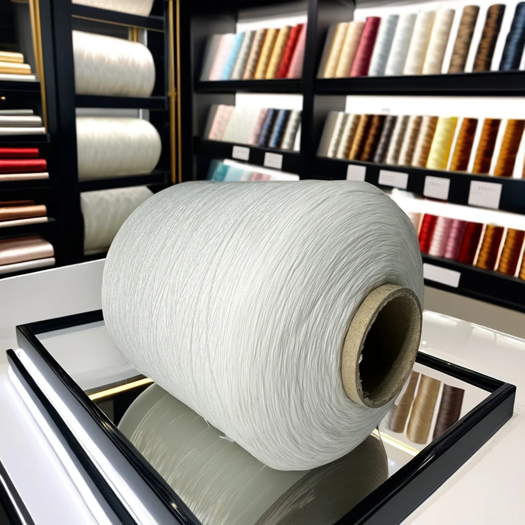 302 303 RSP Raw White 100% Recycled Staple Spun Polyester Sewing Yarn