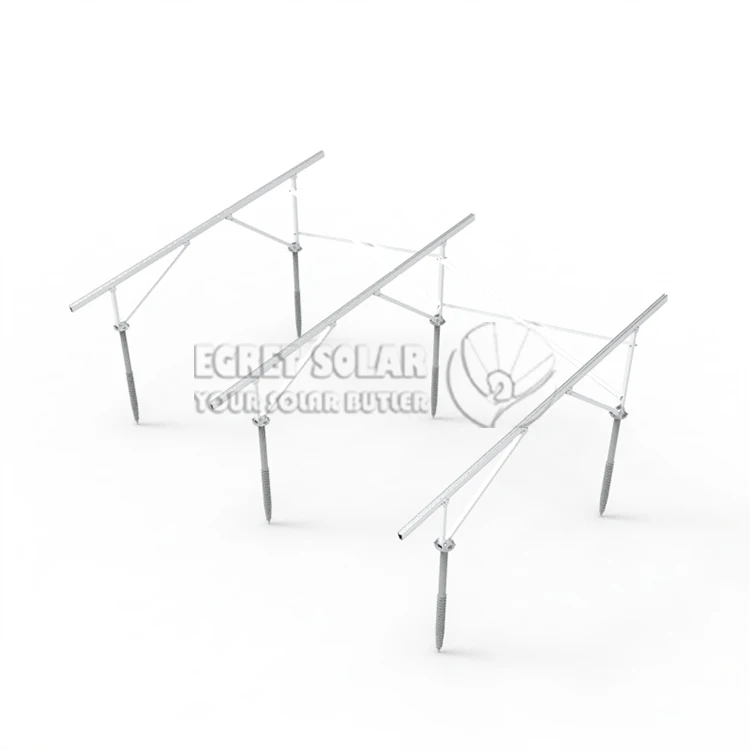 Ground Solar Energy  Bracket Pv Ground Mounting Structures System with Ground Screw