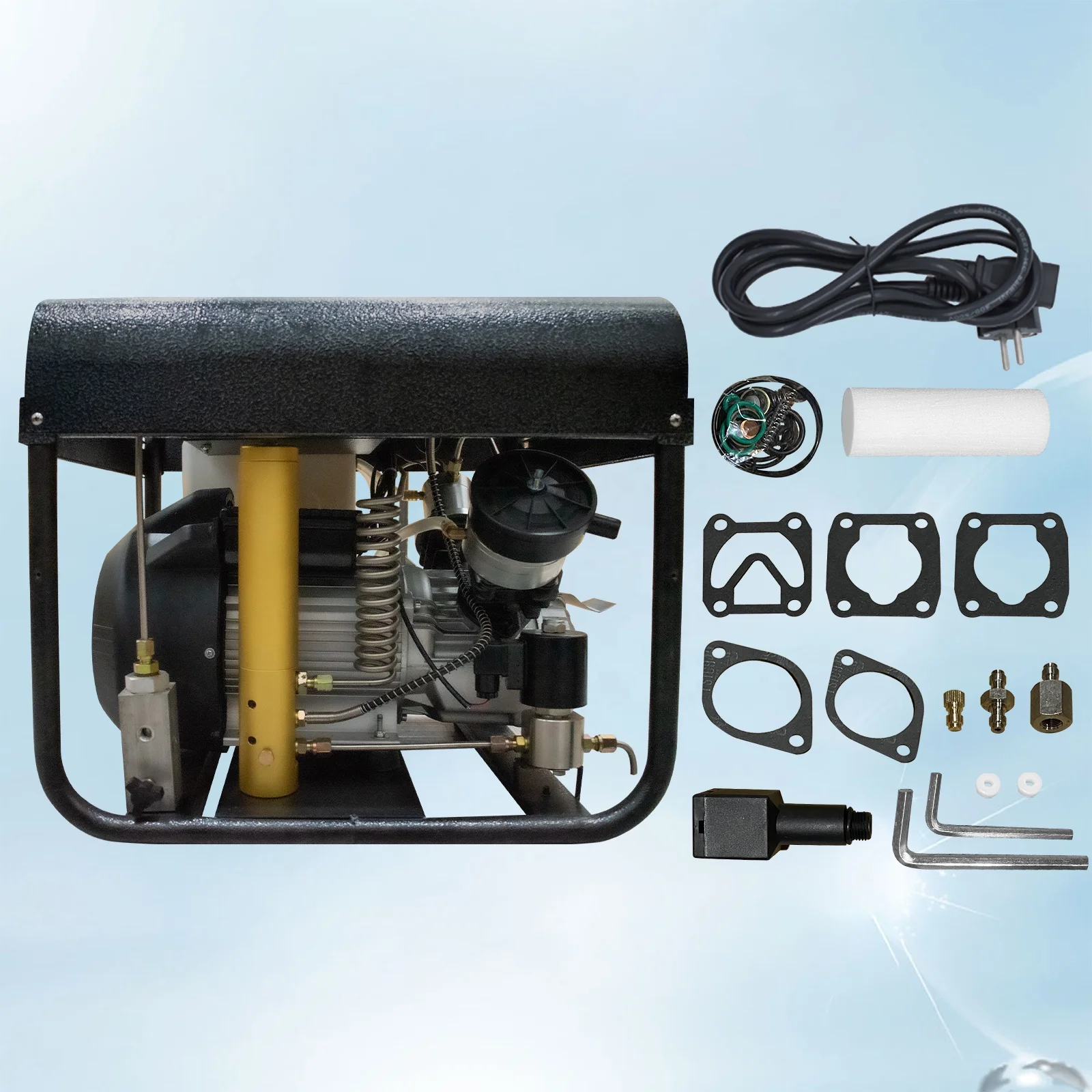 GP 2.2kw 30mpa 4500psi Double Cylinder 220V Auto Stop  High Pressure 300bar Scuba Diving Air Compressor