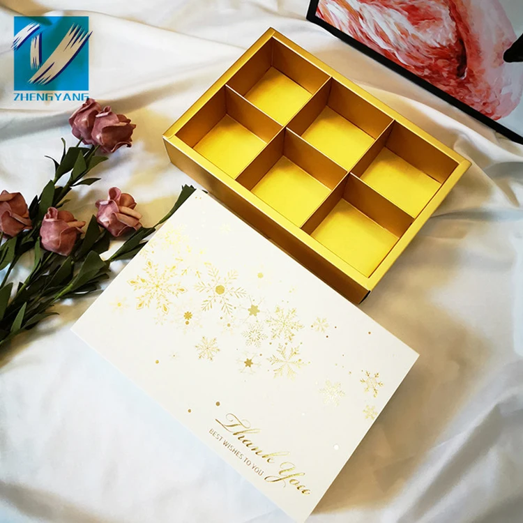 Торт макарон бумажная коробка упаковочная коробка пирог луна торт разделен на 6 коробок выдвижной