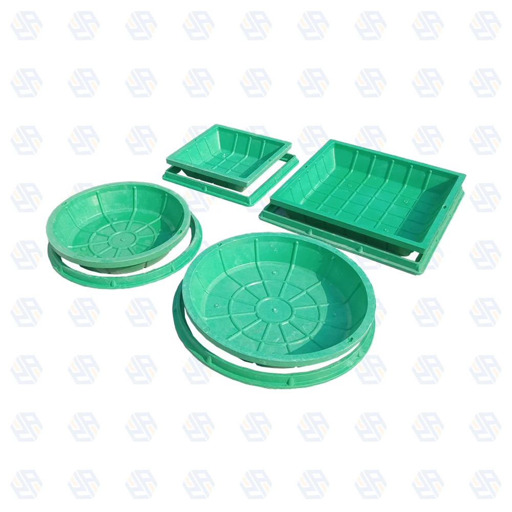 plastic manhole cover composite frp resin water covertank  hinged square manhole cover and frame