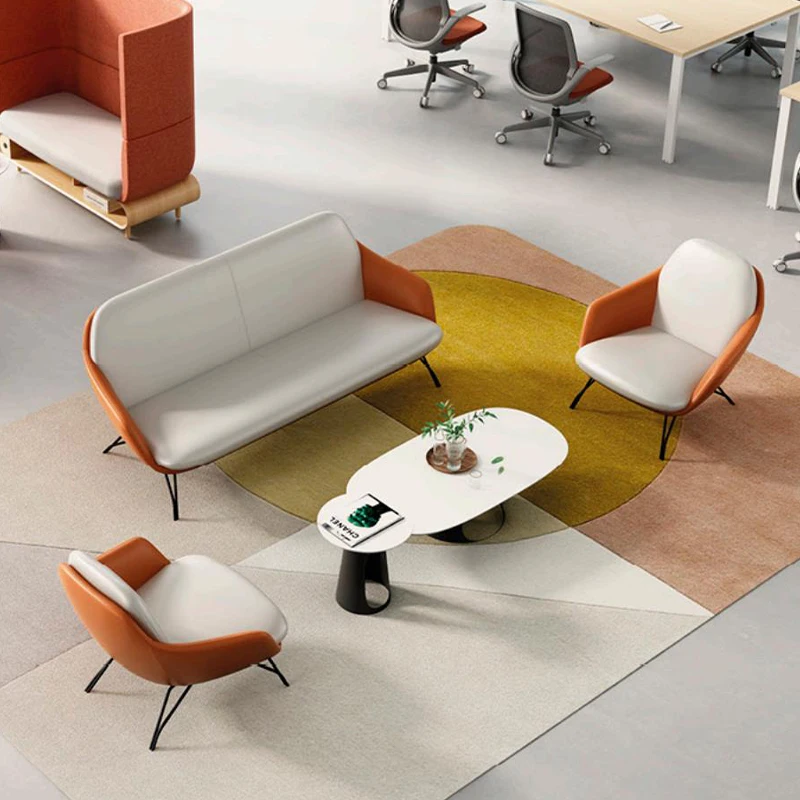 Modern Luxury Acoustic Mid Back Reception Room Furniture Office Sofa Fabric Sofa Set Modular American Style Chesterfield Sofa