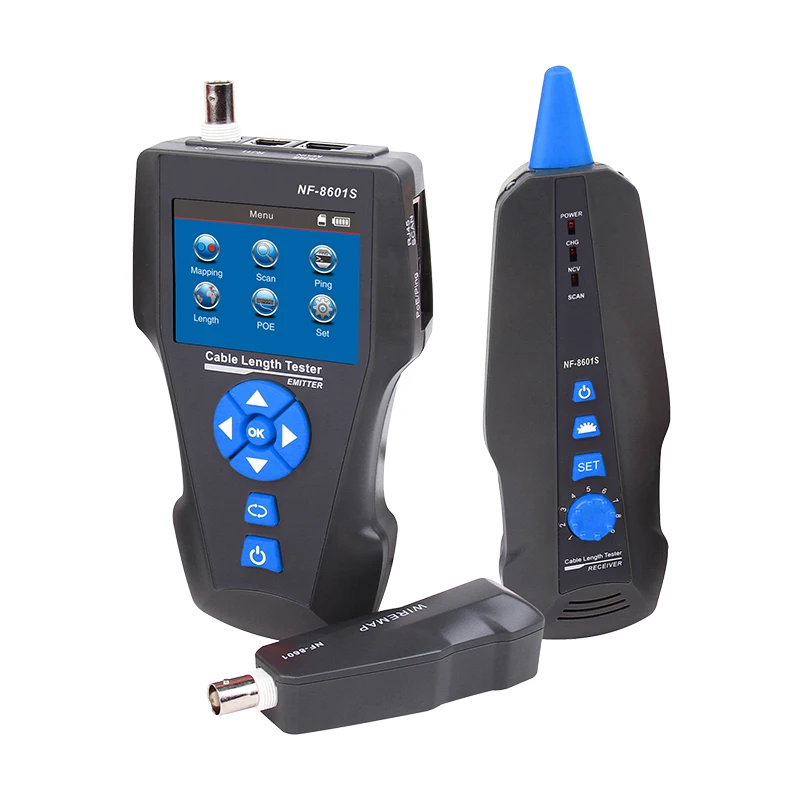 NF-8601S Многофункциональный Coaxil RJ45 LAN Сетевой аудио кабель тестер с длиной измерения непрерывности