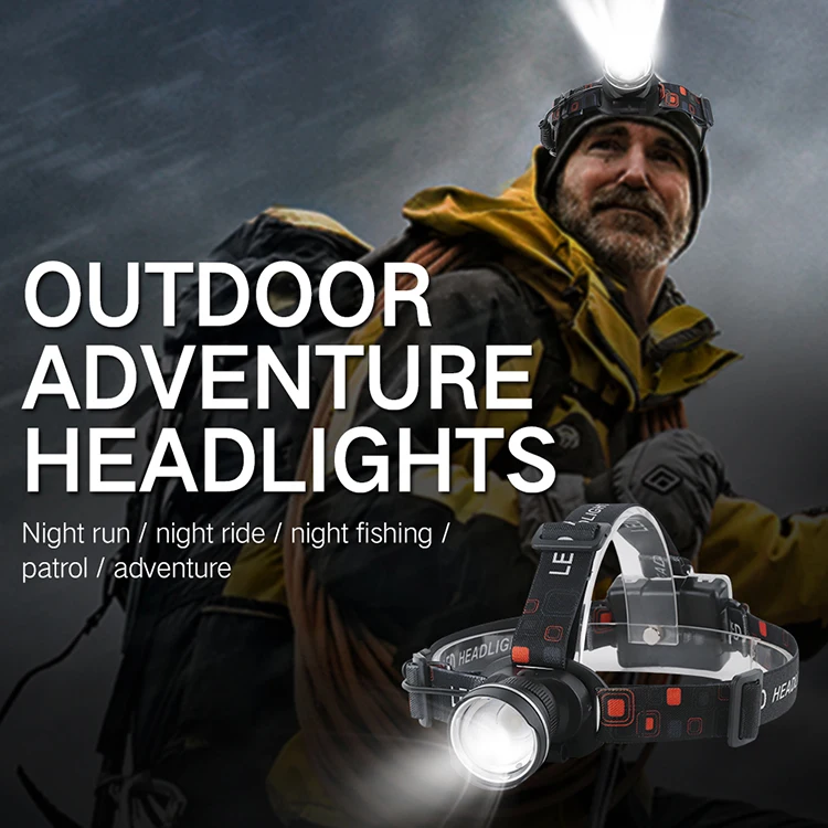 Boruit Super Brightness 1000 Lumens LED Headlamp 200m Distance IPX5 Waterproof Head Light Flexible Focus LED Lantern For Outdoor