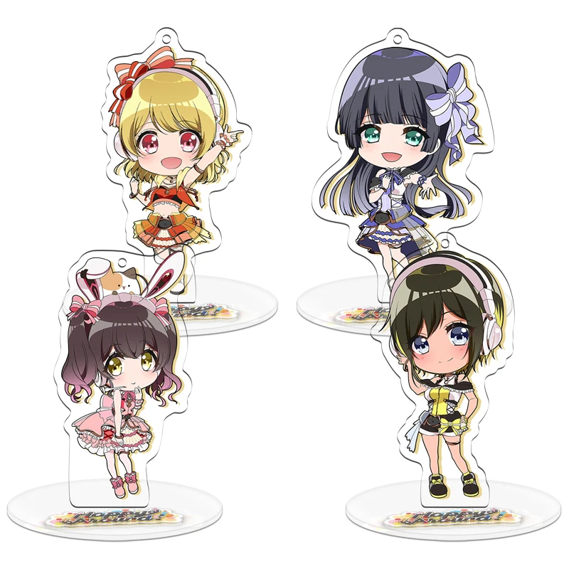 8CM CHIBI D4DJ Merm4id Happy Around Peaky P-key RONDO lyrical-lily anime game toys Acrylic Standing figures keychain pendant