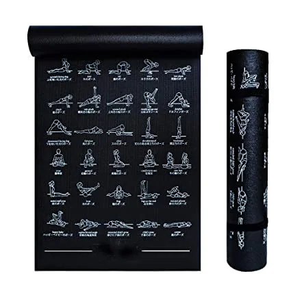 Non-Slip Instructional Yoga Mats for Men & Women 70 Printed Poses For Beginner Amazon