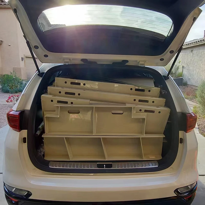 Vehicle-mounted boat 3.2m PE plastic splicing fishing folding boat speedboat portable fishing assault boat