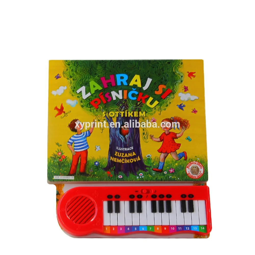 Children Interactive board book kids children baby Sound Book Piano Music Board Book with Nursery Rhymes