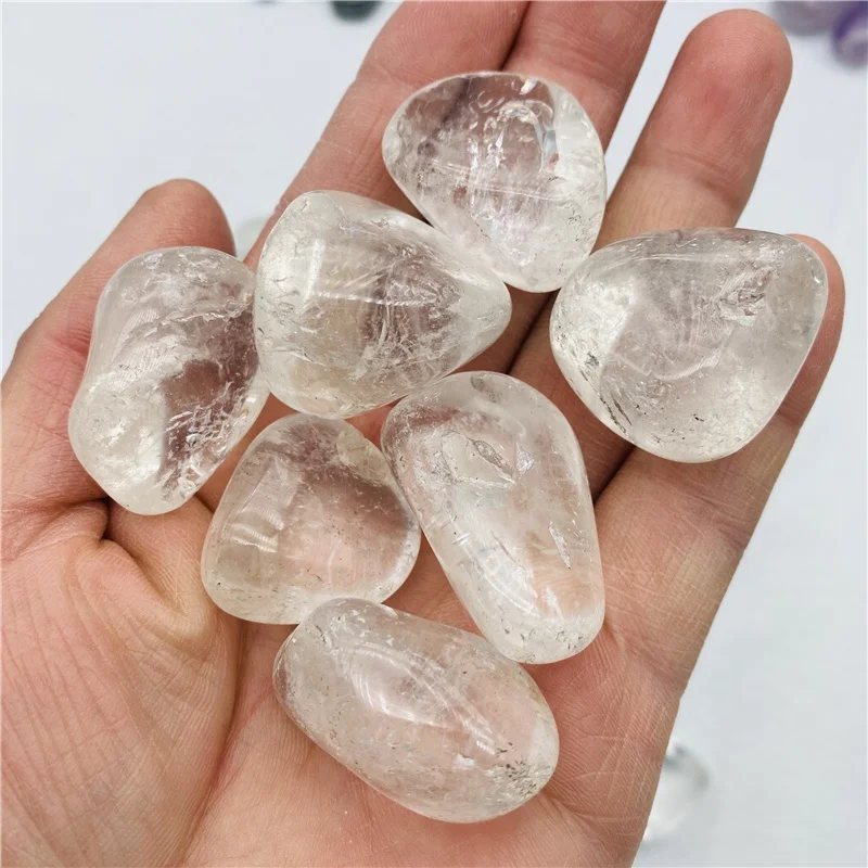 Wholesaler Natural Clear Quartz Gravel White Crystal Tumbled Stones