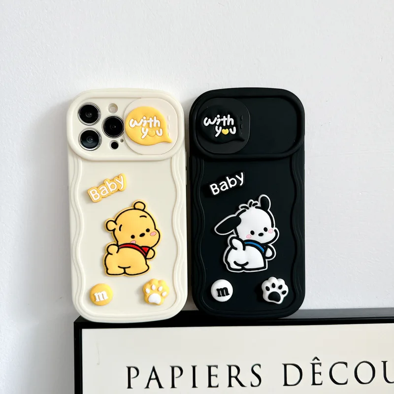 Soft Silicone Mobile Phone Case for Iphone 11 12 13 Pro Max Lovely Cartoon Bear Pochacco Cover for Iphone 15 Custom Phone Cases