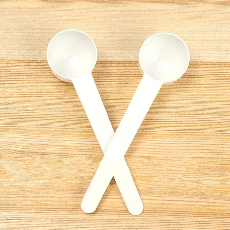 10g 20cc 20ml 15ml 7.5g Measuring Spoons long Handle White Plastic Scoop for Coffee Grains Spices Milk Powder Supplements