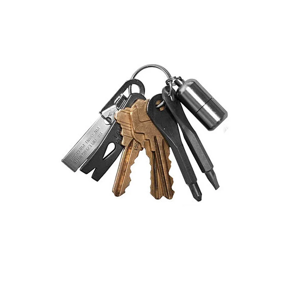 Portable Keys Ring Cross and Slot Type Mini Screwdriver Set Key Chain Stainless Pocket Screwdriver With Keychain