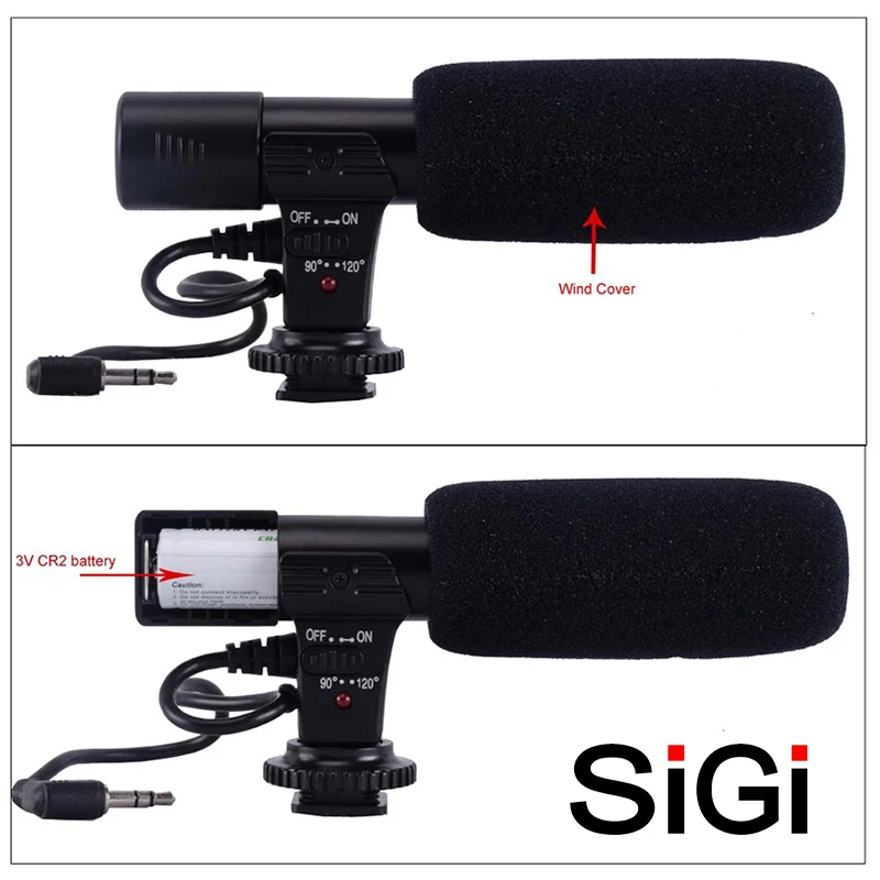 SiGi Microphone Video Stereo Microphone SG-M102 Video recording Microphone