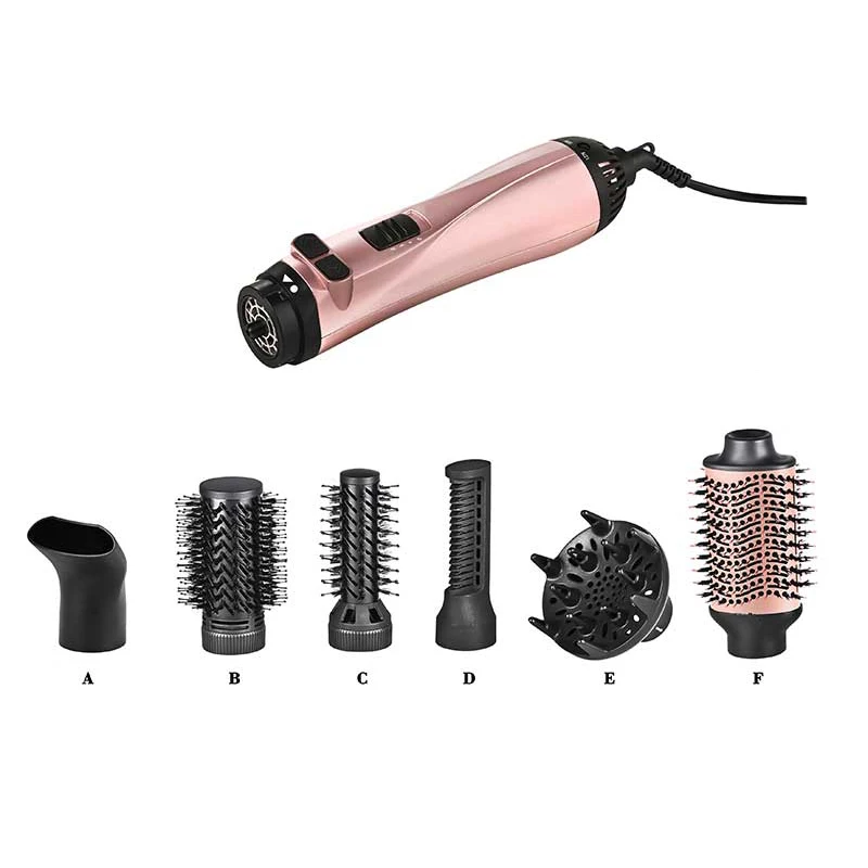 6 In 1 Hot Air Brush Multi Functional Hair Dryer And Volumizer Hair Dryer Brush