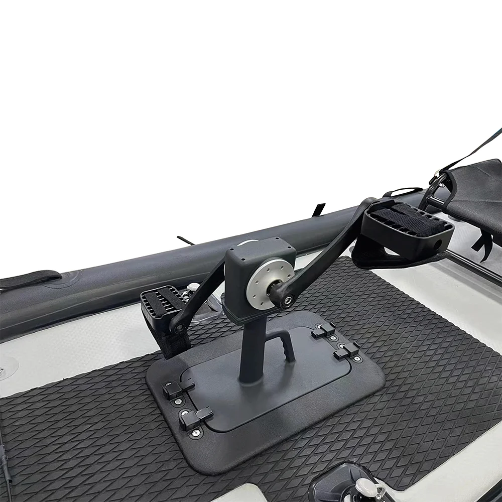 GeeTone Inflatable Kayaks with Gear Pully Pedal Drive Propeller Portable Fishing Boat Kayak With Rudder Fishing Rod Holder