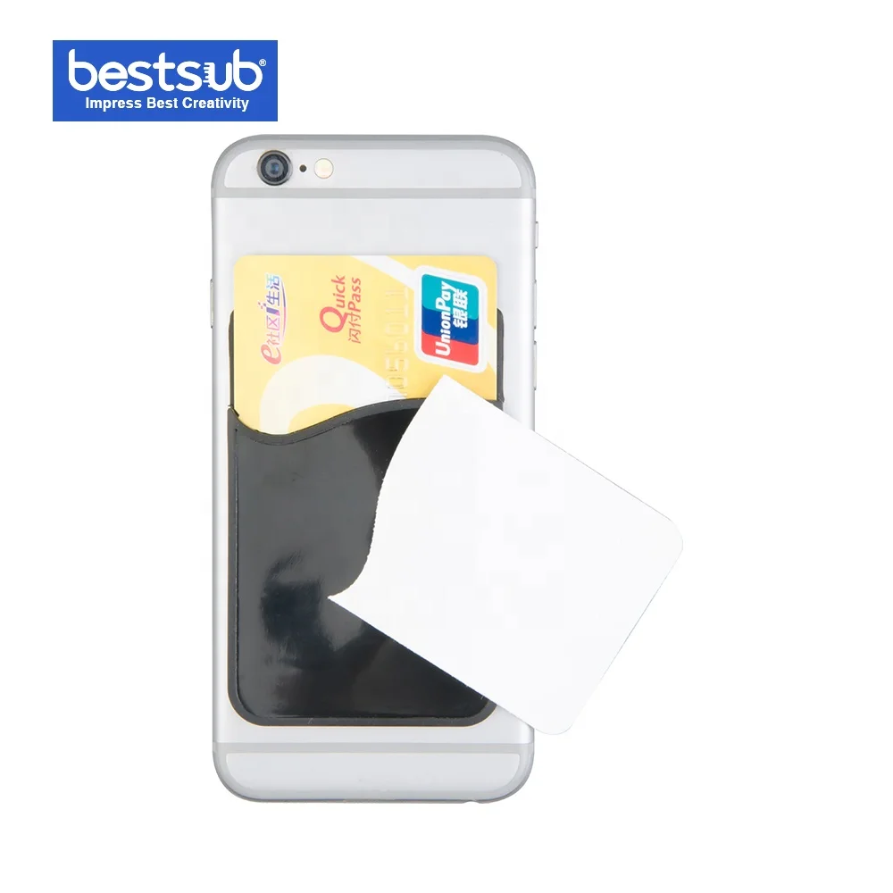
Sublimation Color Smart Wallet Silicone Cell Phone Sticker Card Holder BKT02 