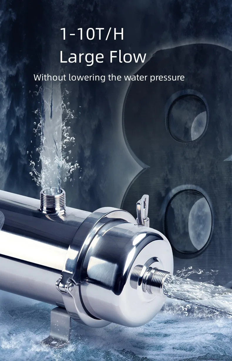 Whole House 304 Stainless Steel Water Purifier Machine Washable Pvdf Membrane Uf Water Filters Filtro De Agua