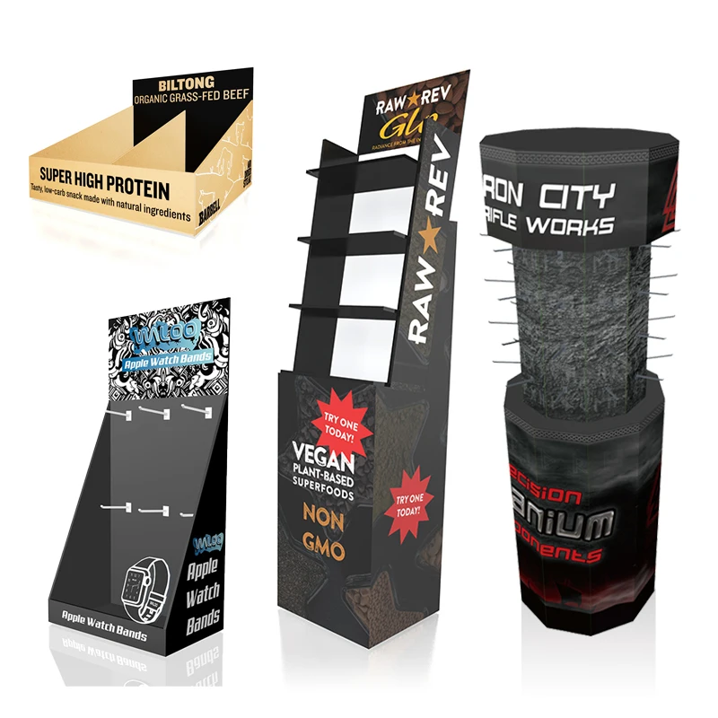 Custom Kraft Table Counter Top Box Display Case Countertop Corrugated Cardboard Pdq Paper Counter Display Box