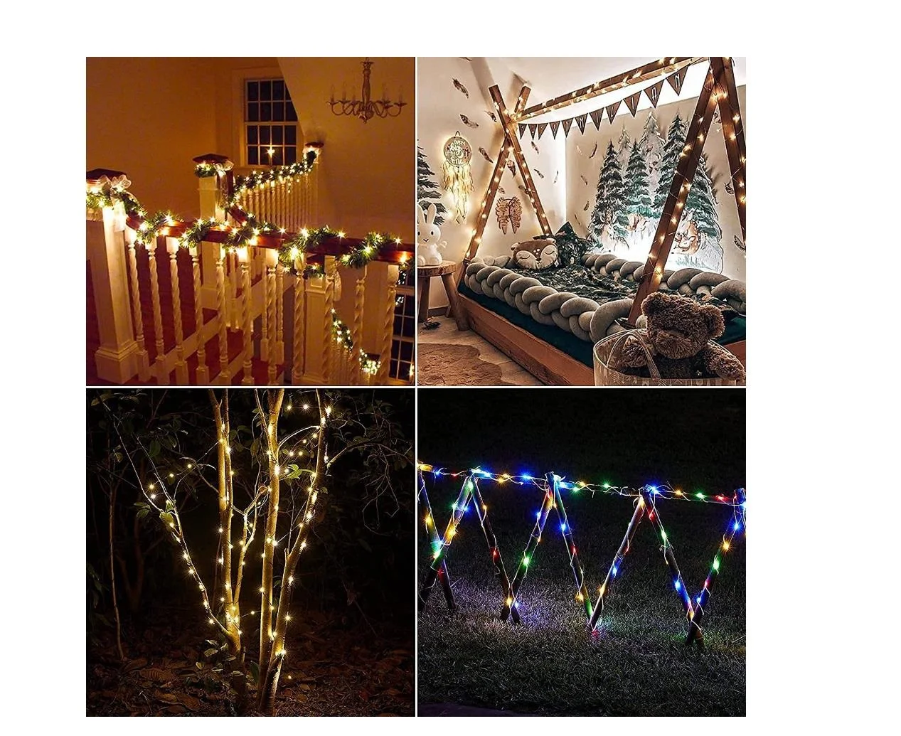 Гирлянда из ПВХ с дистанционным управлением для наружного украшения светодиодов два цвета