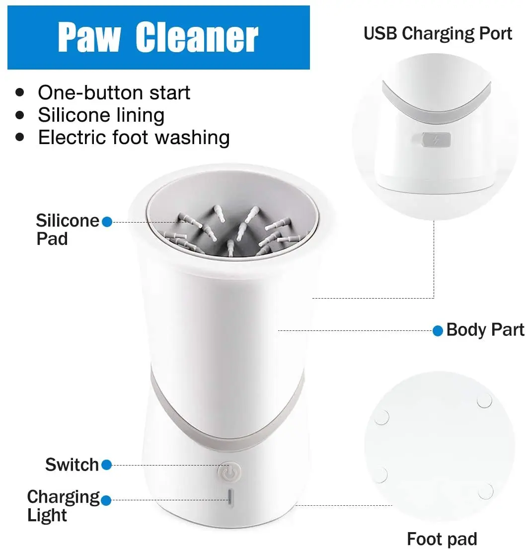 JOSUNN Popular Design Automatic Pet Grooming Products Soft Silicone Pet Foot Washing Cup Dog Paw Washer Cleaner