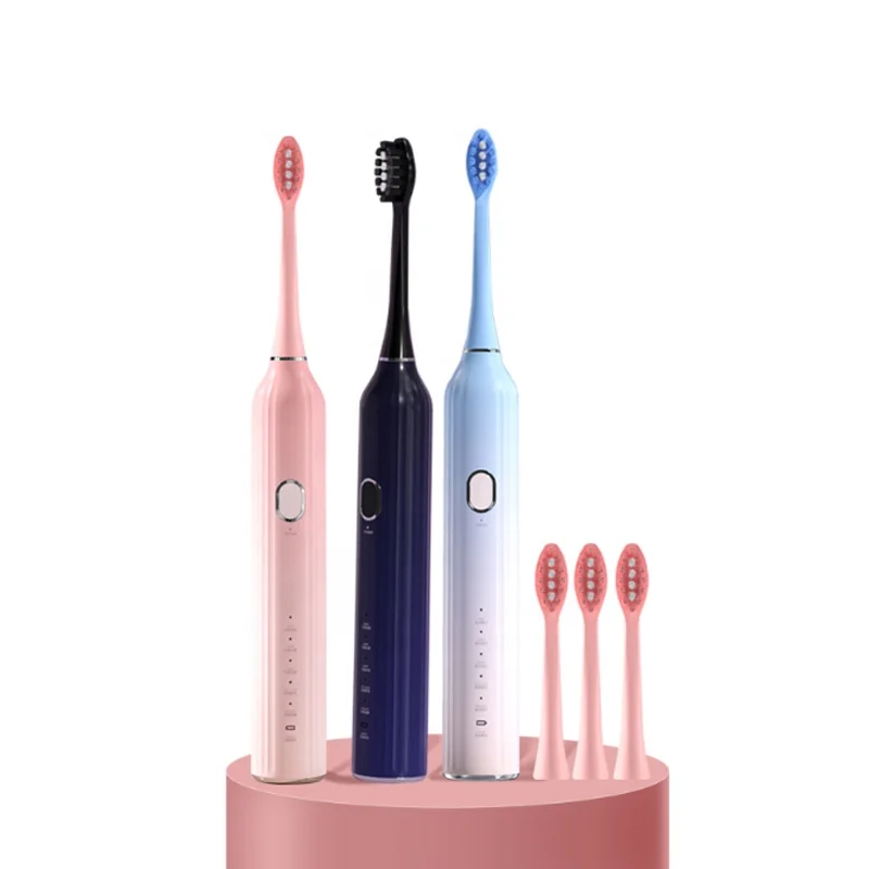 Portable Powerful Cleaning 2 Mins Smart Timer Ultrasonic Electric Toothbrush With 5 Modes