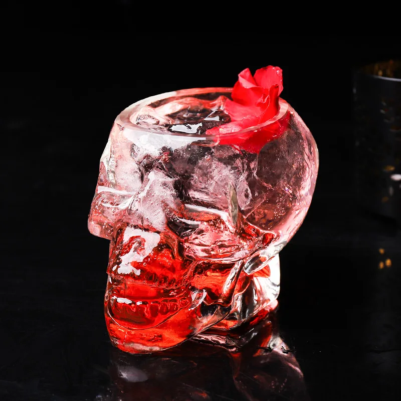 12 OZ Skull Shape Glass Cup Skull Shape Whisky Bottles Creative Gifts Beer Tumbler 3 Size Skull Wine Bottles Whisky Bottles