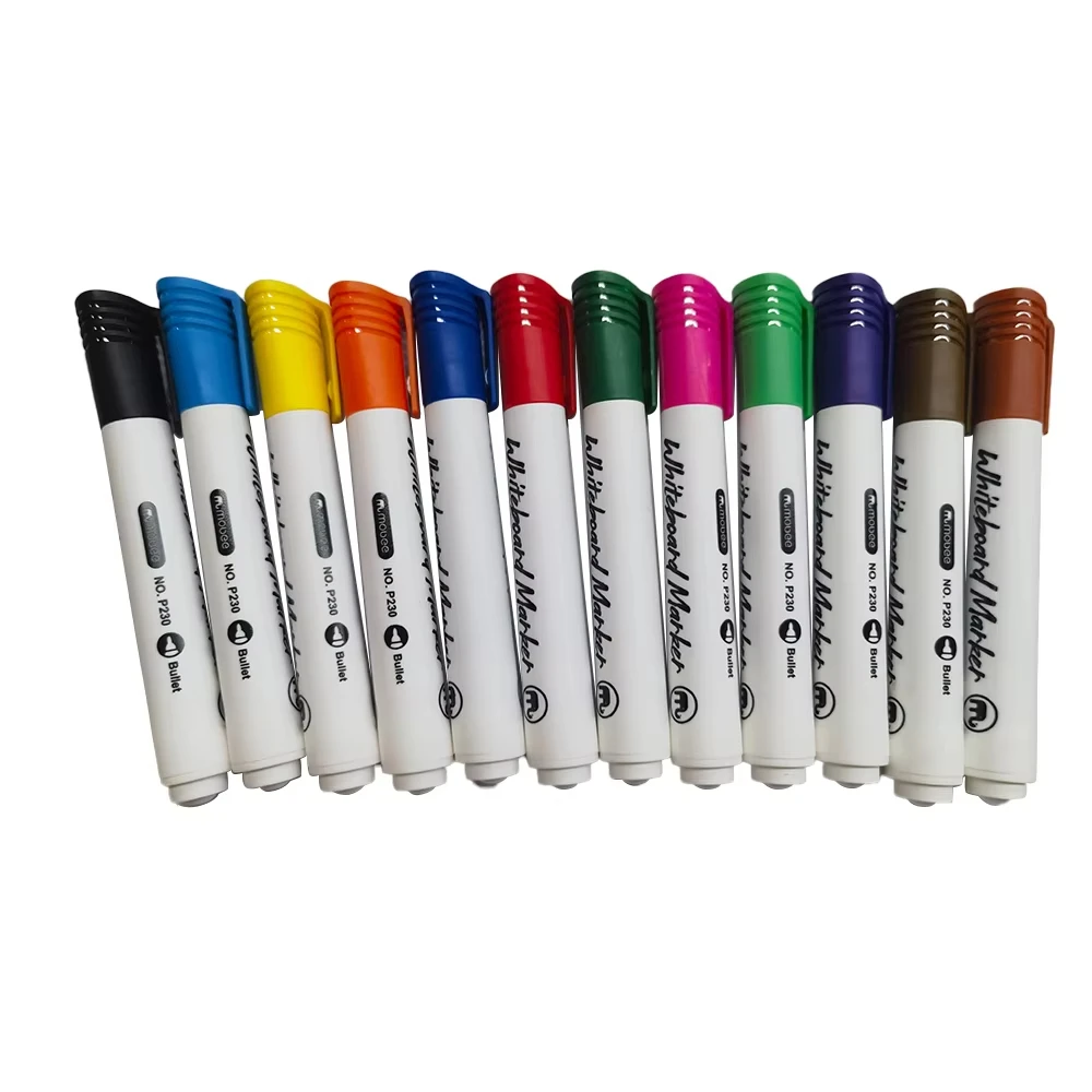 New product Personalized  12colors whiteboard marker writing smoothly dry erase waterproof permanent marker pen
