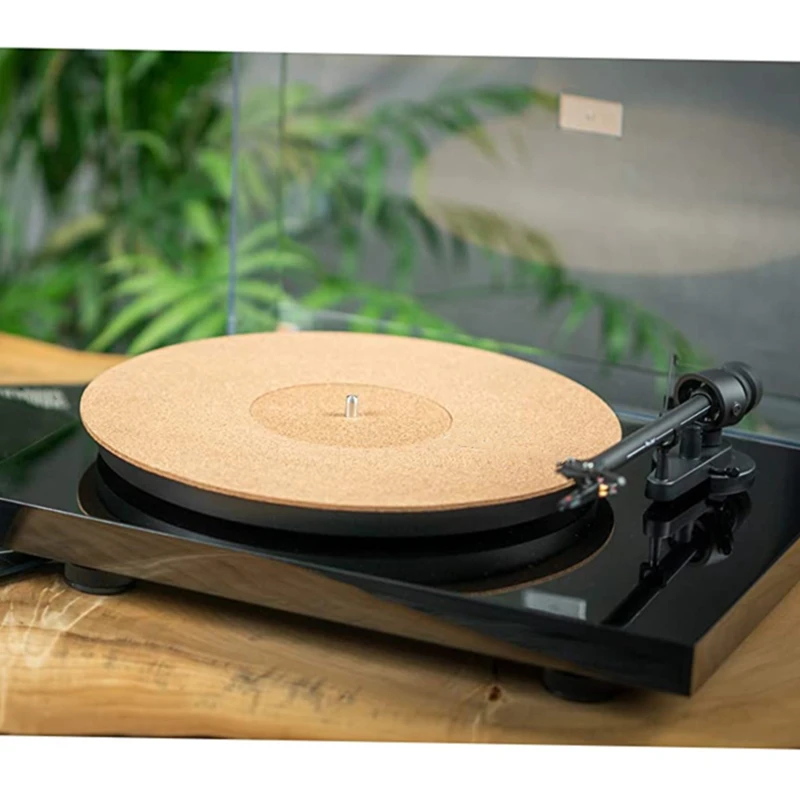 Cork Turntable Mats 12 Inch x 3 mm Recessed High Fidelity Turntable Platter Cork Mat Cork Record Mats for Vinyl Record Player